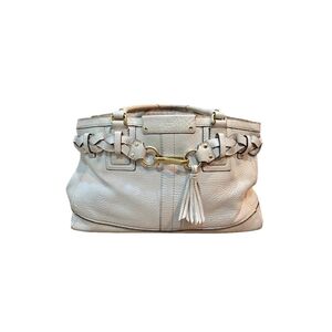 Coach Hampton Off White Leather Carryall Satchel 10529